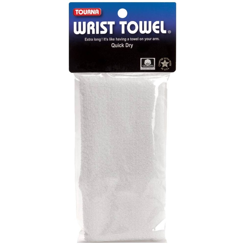 Tourna Wrist Towel 6″ Extra Wide Wristband (White)