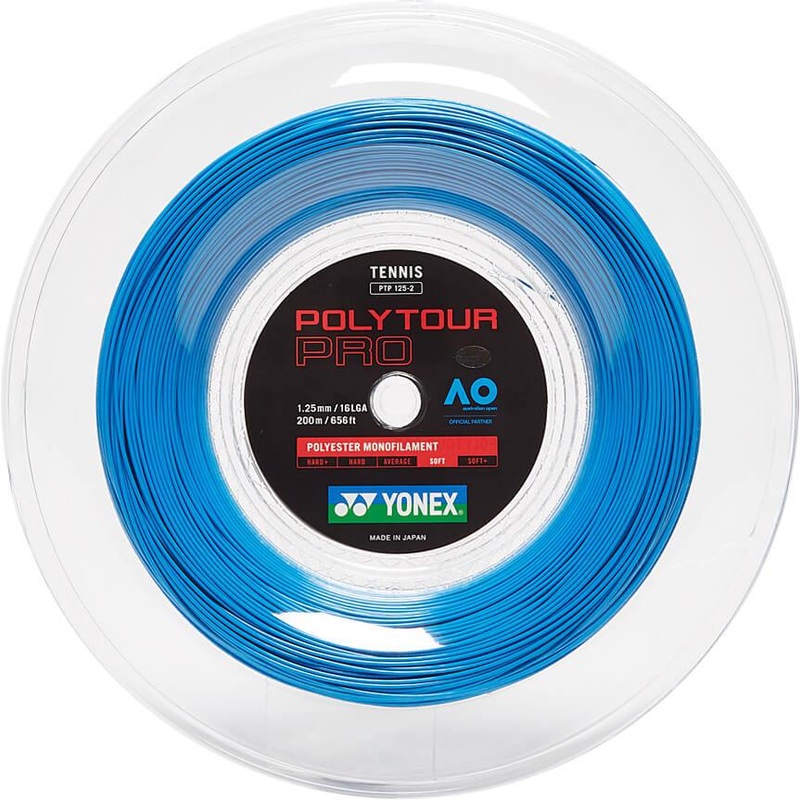 Yonex Polytour Pro 1.15mm 200m Tennis String 200m Reel BLUE