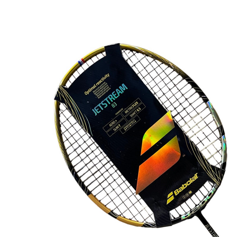 Babolat Jetstream 83 Strung Badminton Racket Black/Gold G2