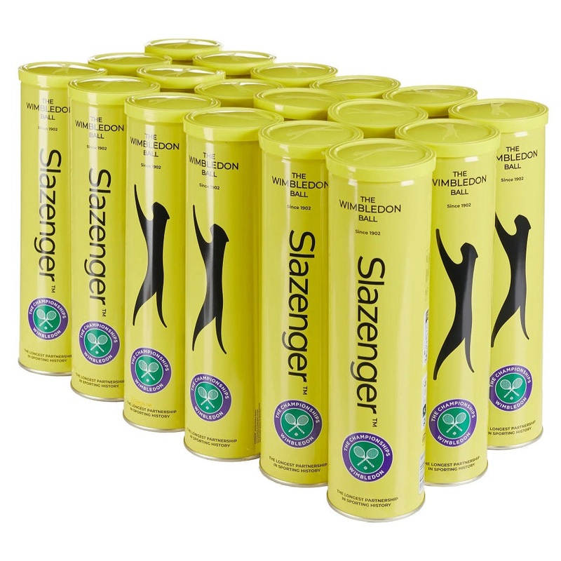 Slazenger The Wimbledon Ball All Court Tennis Balls (18 Cans, 72 Balls Case)