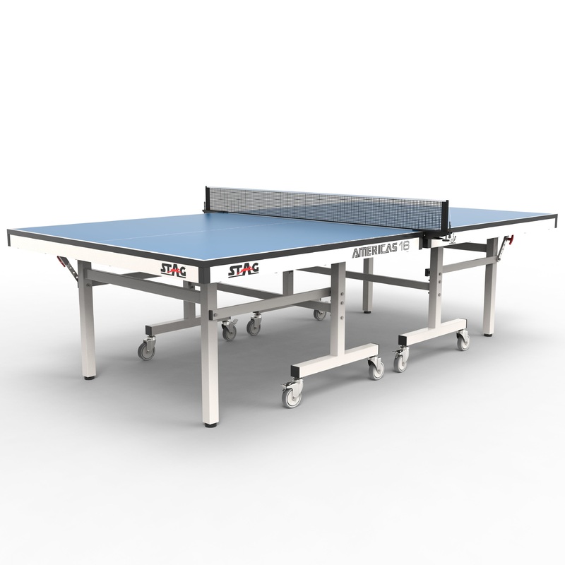 STAG GLOBAL Americas 16 Table Tennis Table 25mm Top (ITTF-Approved) Table | Kibi Sports Blue