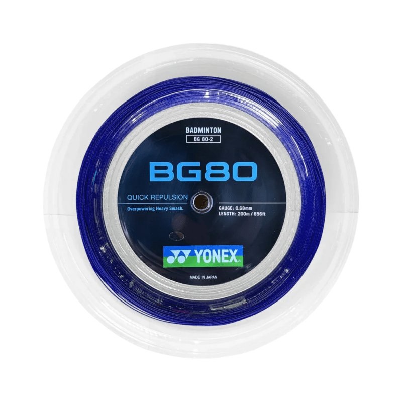 YONEX BG80 Badminton String Coil (200m) Royal Blue