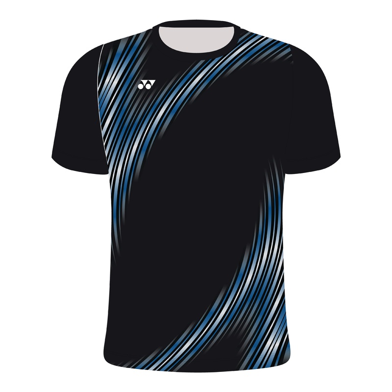 Danbury Badminton Club T012 Vortex Crew Neck Juniors BLACK/BLUE 120/JS