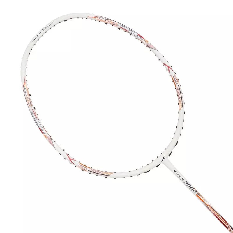 Hundred Viper 9000-5U Badminton Racket – White/Red White/Red 5U6