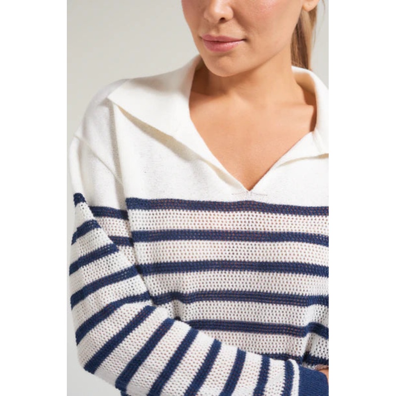 L’Oeuf Poch Pointelle Racquets Sweater Small