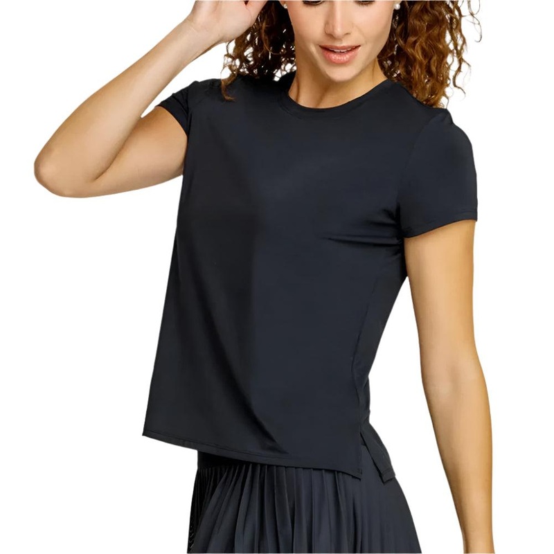 Women’s Bijou Short Sleeve Tennis Top Onyx