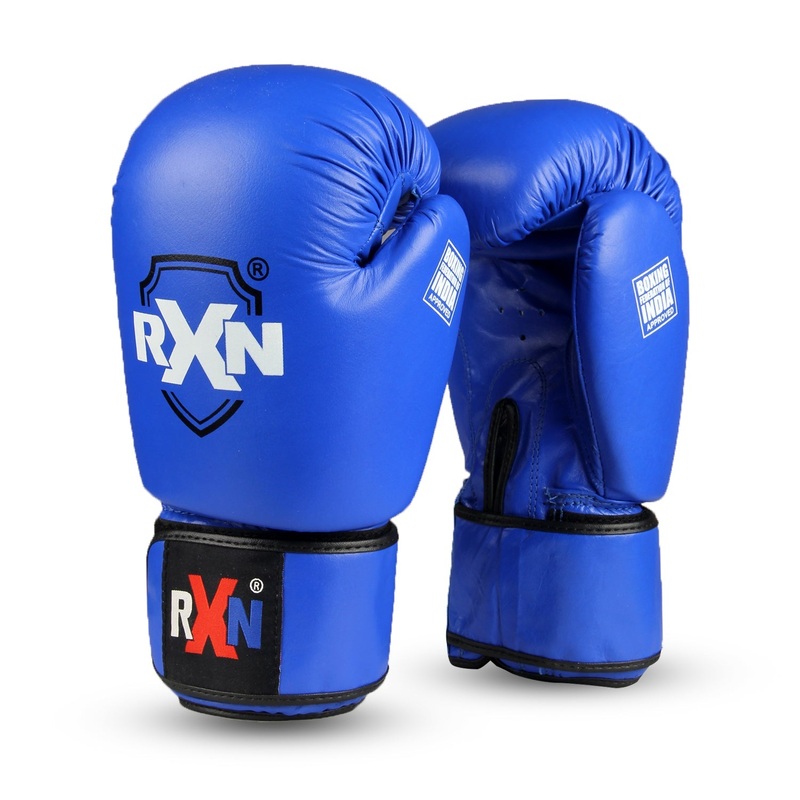 RXN World Champ Competition Professional Top Grain Leather Boxing Gloves | Kibi Sports RED 08 Oz