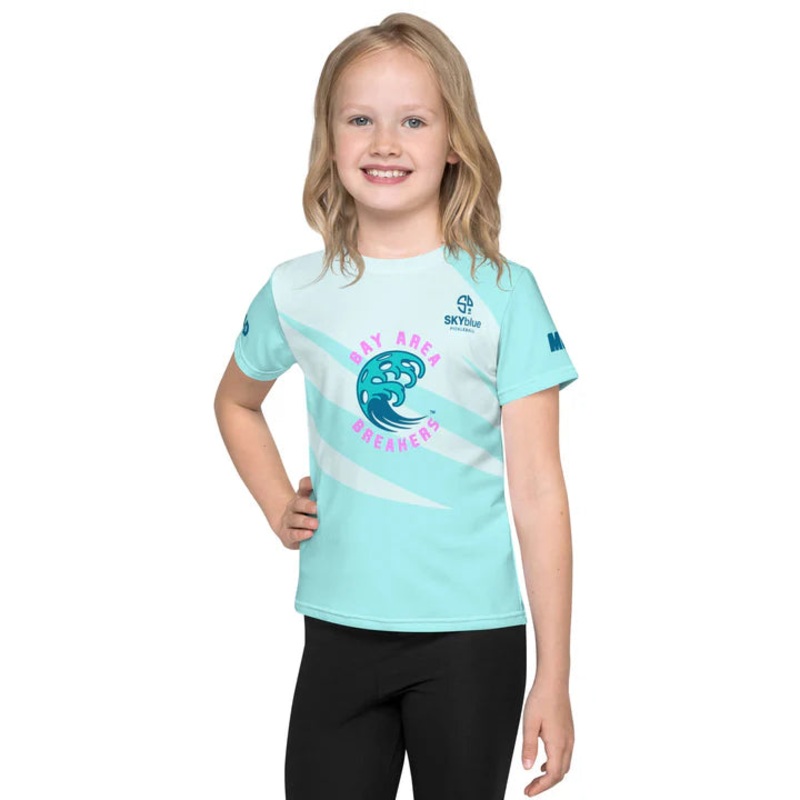 BAY AREA BREAKERS KIDS CREW NECK SHORT SLEEVE SHIRT TURQUOISE – “RIDE THE TIDE”