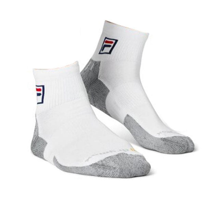 Fila Performance Quarter Crew Tennis Socks White Large