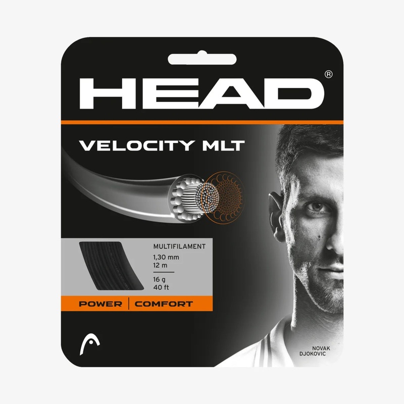 Head Velocity MLT Tennis String – Set 16g/1.30mm Black