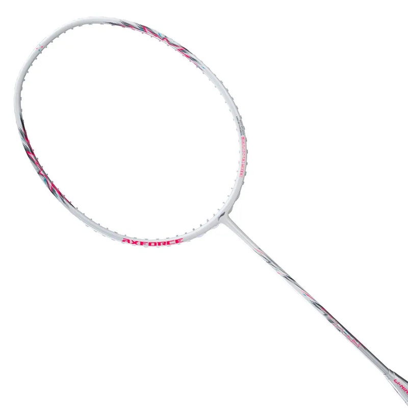 Li-Ning Axforce Bigbang 5U Badminton Racket – White Pearl White/Neon Iridescent Pink 5U