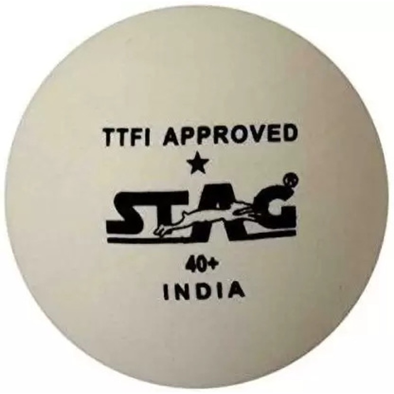 STAG GLOBAL 1 Star Plastic Table Tennis Ball White | Kibi SPorts Pack of 12