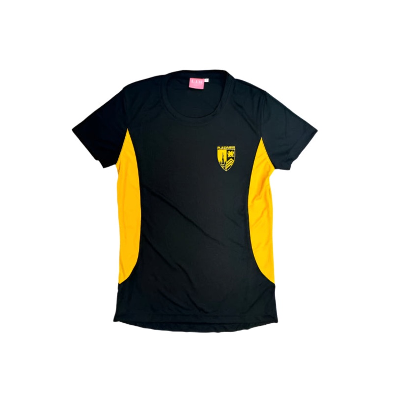 Plasmawr Fitted PE T-Shirts KS4 JS 9/10 BLACK/AMBER