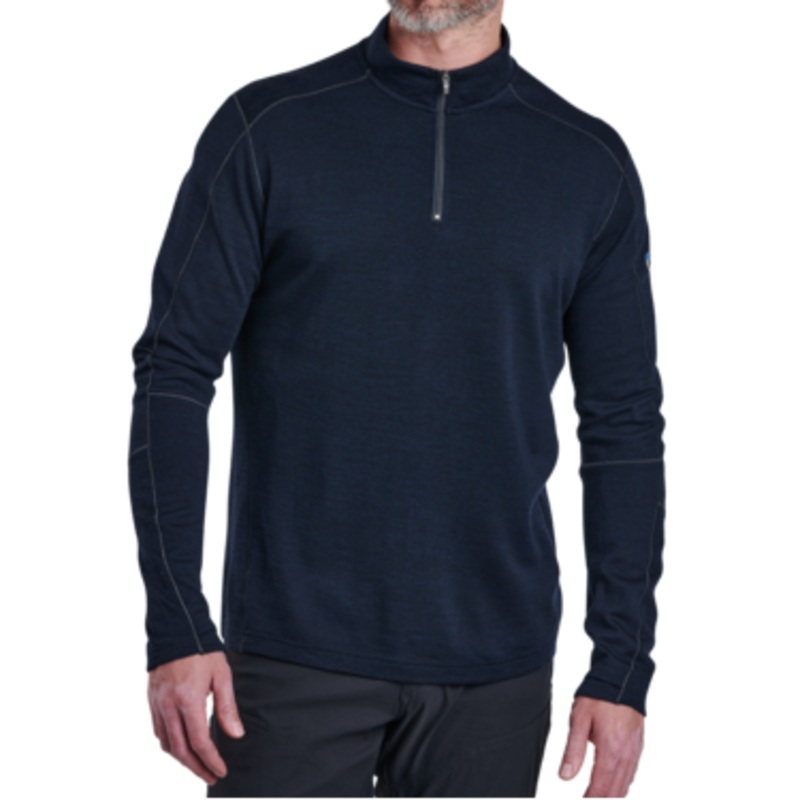 Kuhl Men’s Invigoratr Merino 1/4 Zip Pirate Blue Small