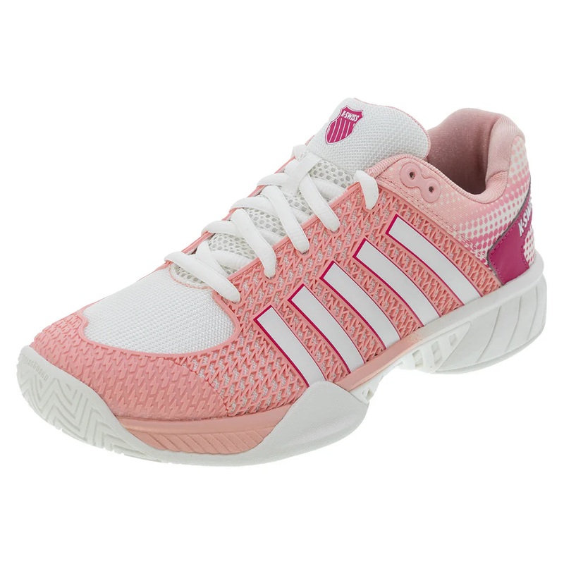 Women`s Express Light Pickleball Shoes Raspberry Sorbet and Cloud Dancer