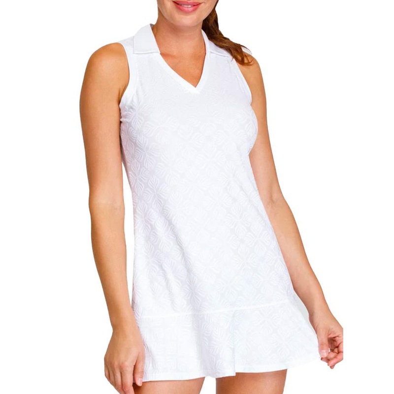 Women’s Zena Sleeveless Tennis Dress Crystal Jacquard