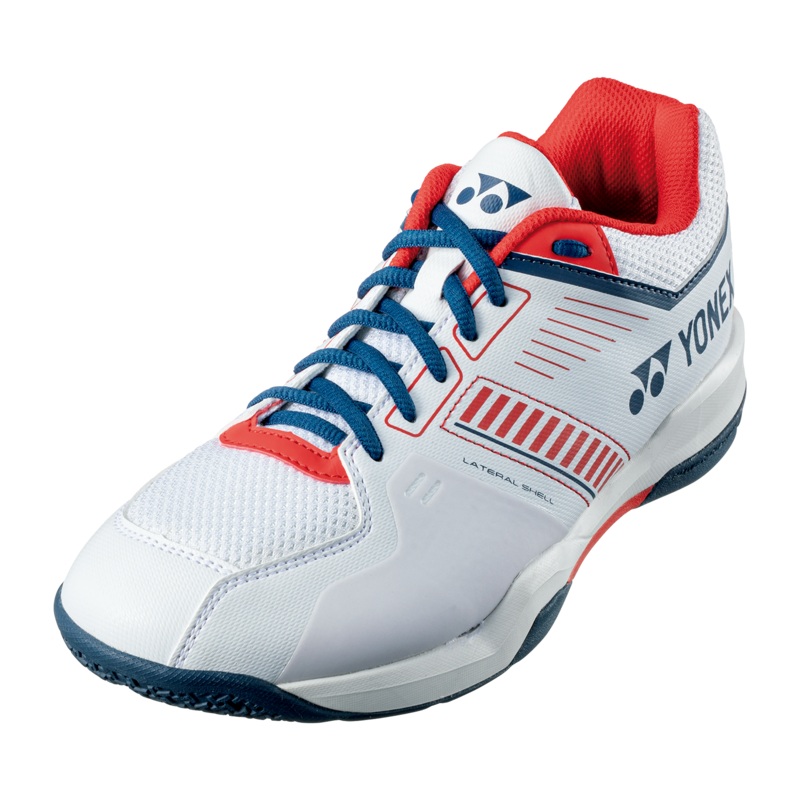 Yonex Power Cushion Strider Flow Wide Non Marking Shoes White / Red UK-5