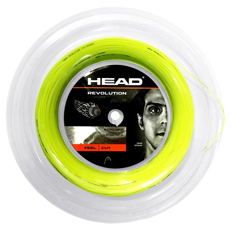 Head Revolution 17 Squash String Mini Reel (Yellow)