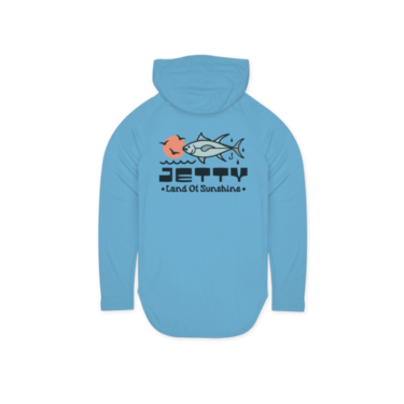 Jetty Mens Bluefin Uv Long Sleeve Tee Light Blue Small
