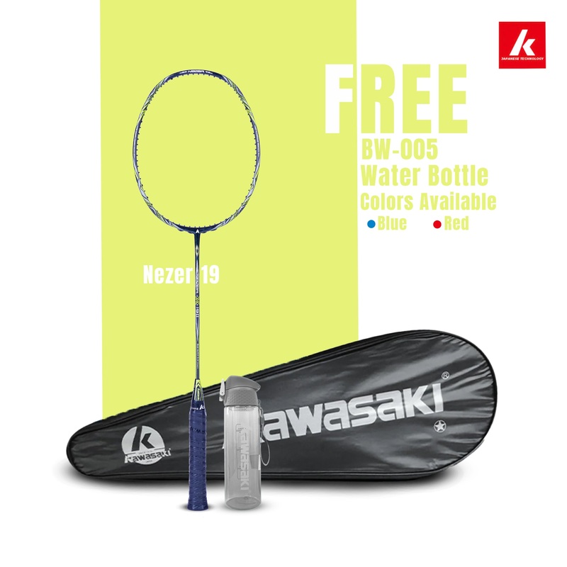 Nezer 19 II Unstrung Badminton Racket(Red/Green)-3U/G1 Kawasaki | Kibi Sports Green