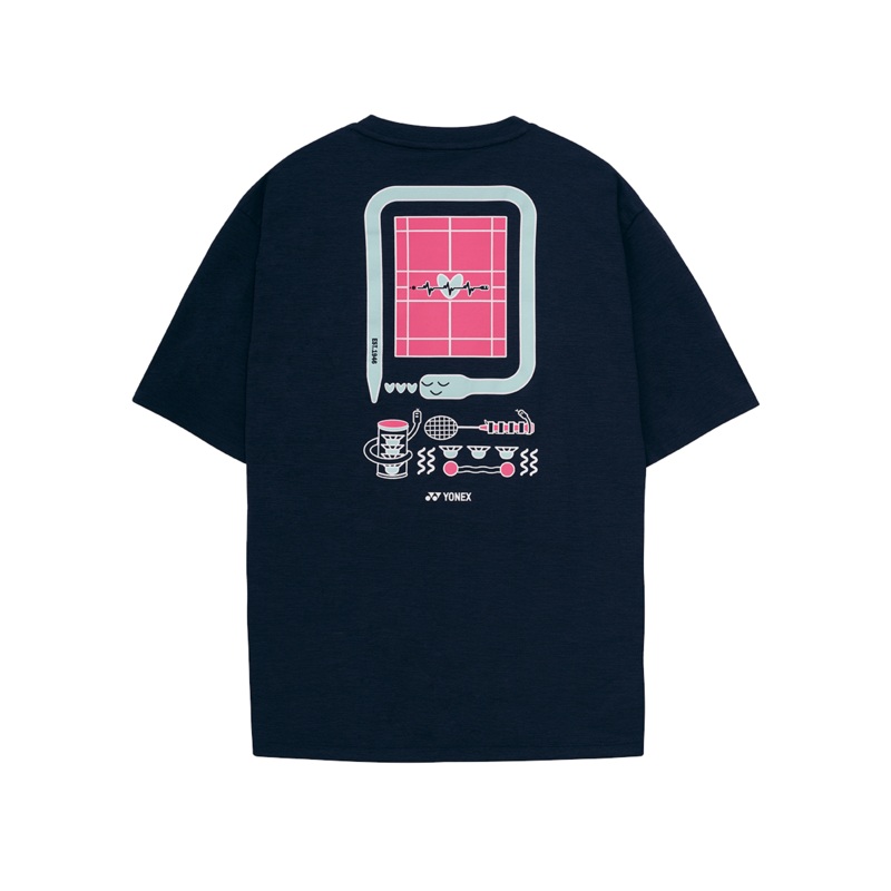 YONEX UNI T-SHIRTS 251TS053U (OVER FIT) DARK NAVY 85 (XS)