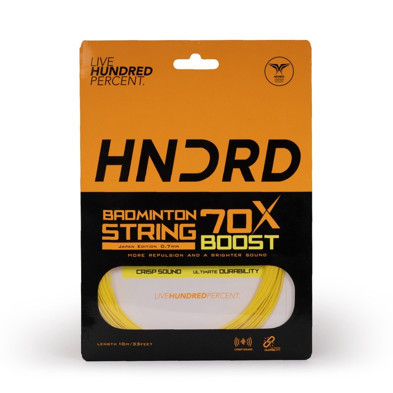 Hundred 70X Boost Badminton String HBAA-2M041-2 Limeade 10m Set