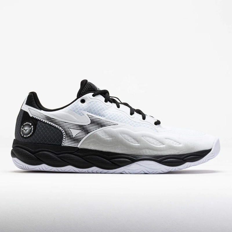 Men’s Mizuno Wave Enforce Court AC Tennis Shoe 8.5 White/Vintage Indigo