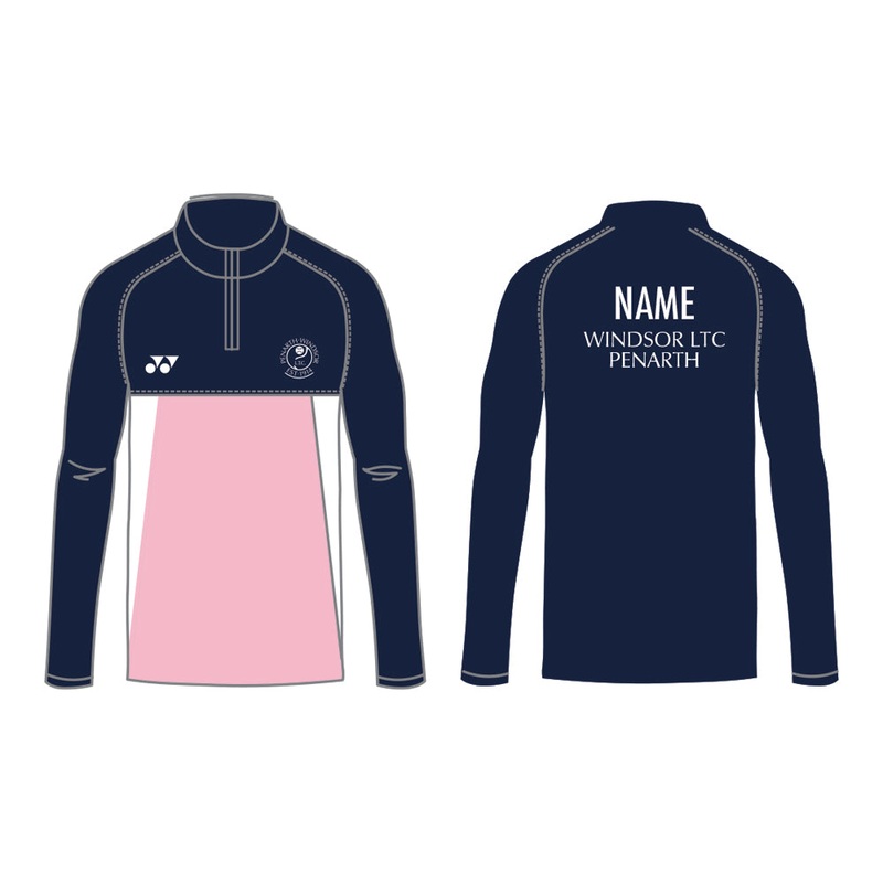 Penarth Windsor LTC Midlayer Unisex Navy/Pink/White XS