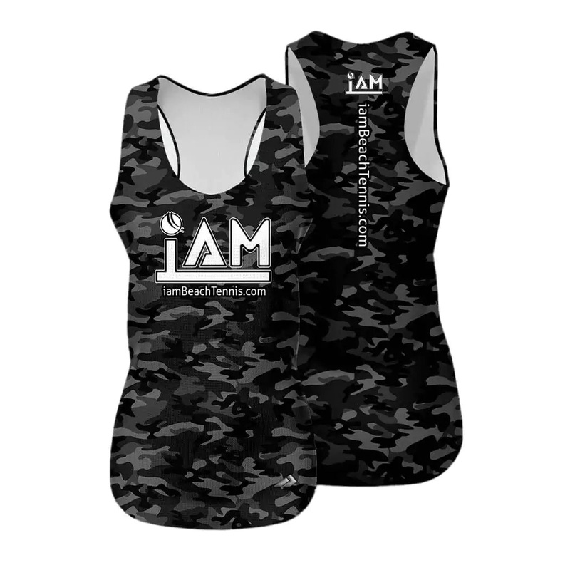 iamBeachTennis Black & White Camo Women’s Top