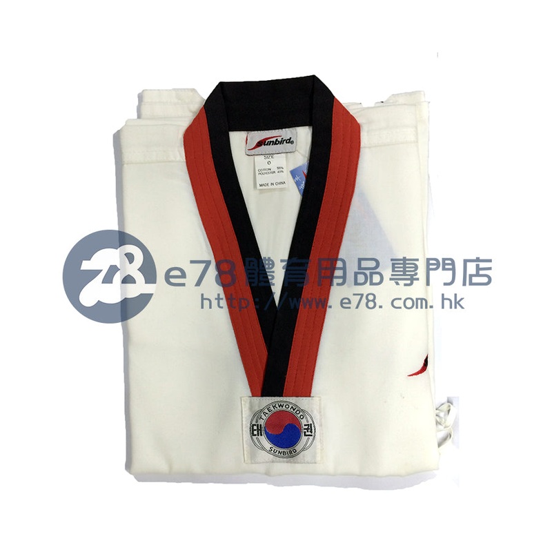 Sunbird Taekwondo suit (Black/Red) TU3014 110cm
