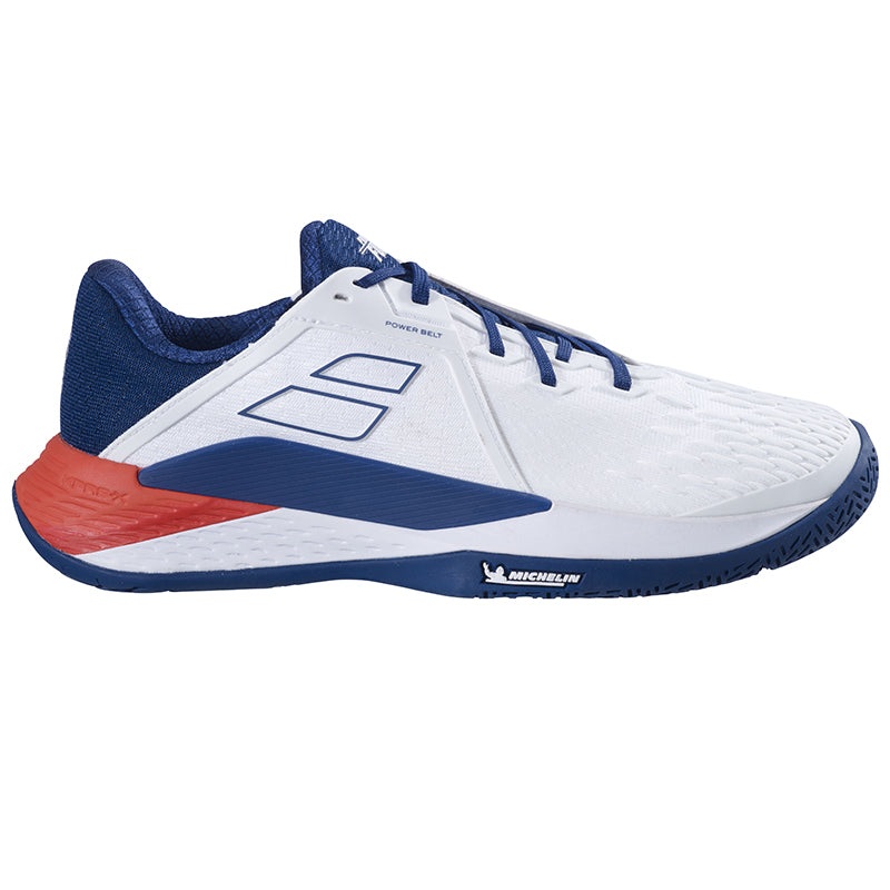 Babolat Men’s Propulse Fury 3 Tennis Court Shoes 8 White/Estate Blue