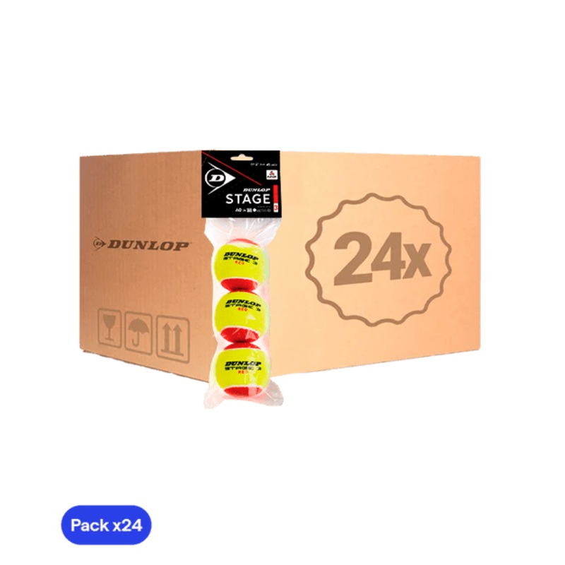 Dunlop Stage 3 Red/Yellow Padel Balls Box
