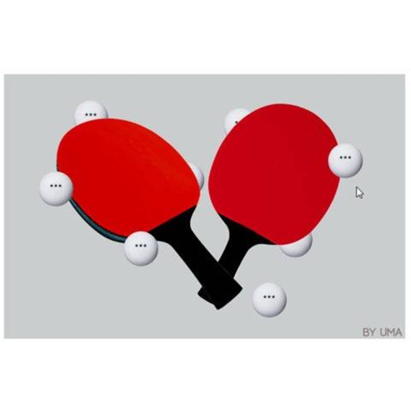 Let’s Play – Table Tennis Greeting Card By Uma