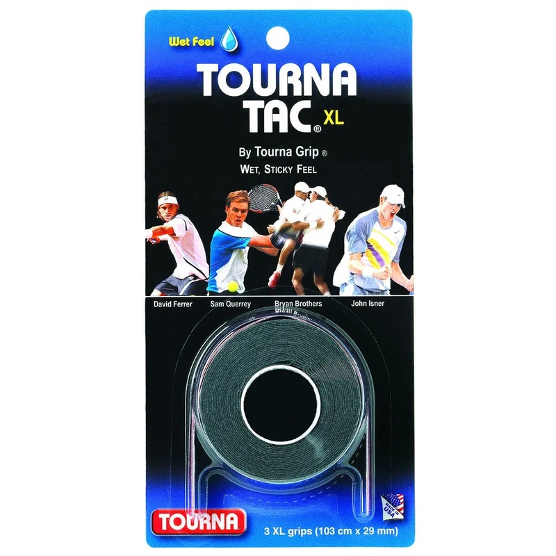 Tourna Tac Overgrip XL Black- 3 pack