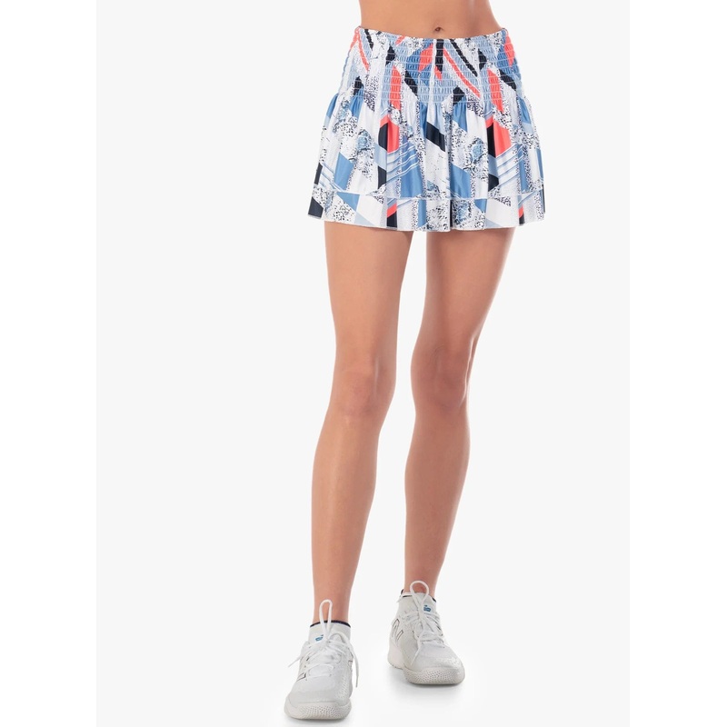 Women’s Lucky in Love Long Snake Point Smocked Tennis Skirt Small