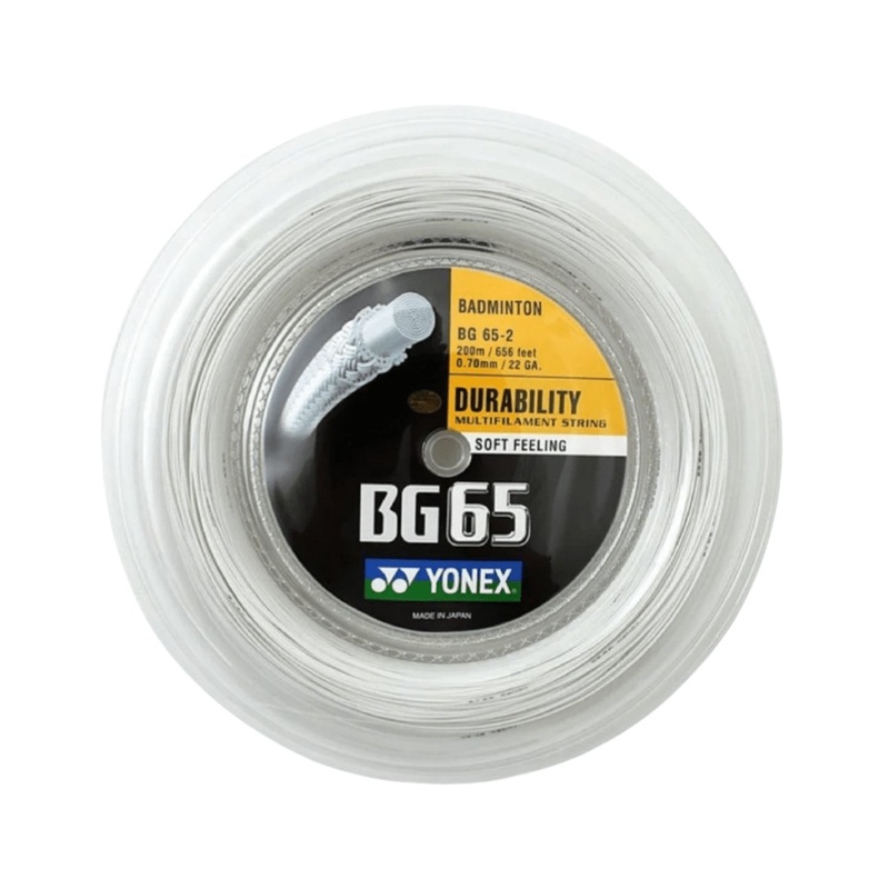 YONEX BG65 Badminton String Coil (200m) White
