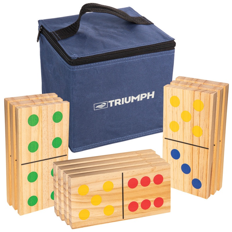 28-Piece Wood Lawn Outdoor Domino Set