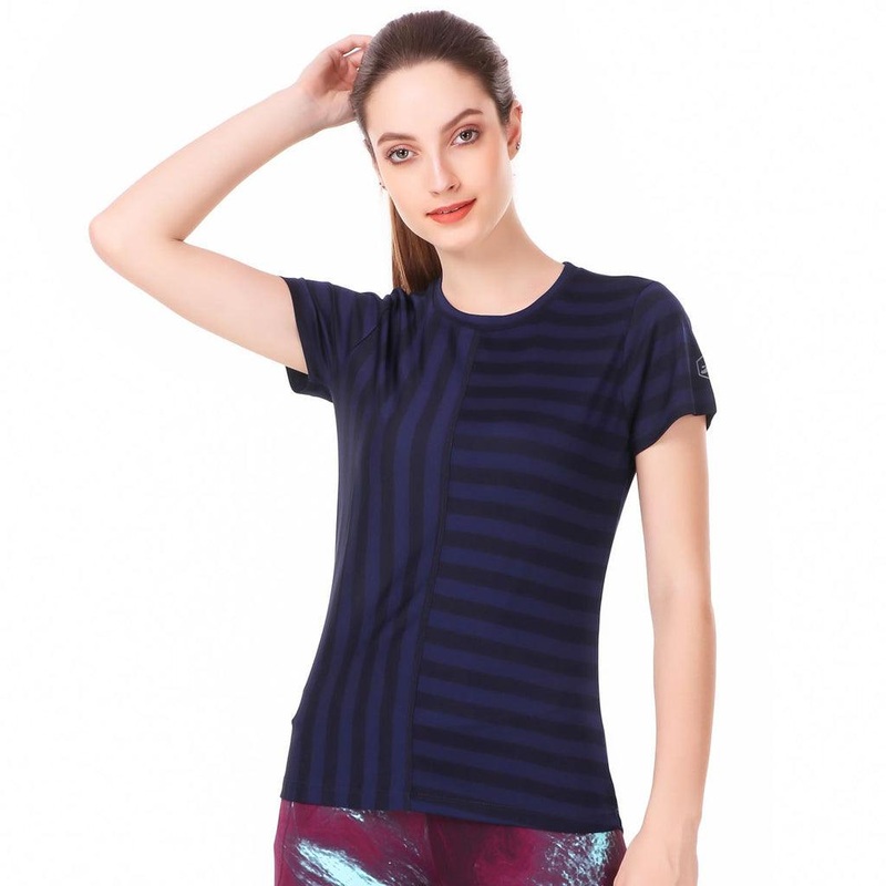 ReDesign Cotton Stripes T-shirt | Women | KIBI Sports M Navy Blue
