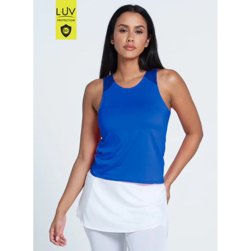 Women’s Lucky in Love Freedom Tank Electric Blue Small