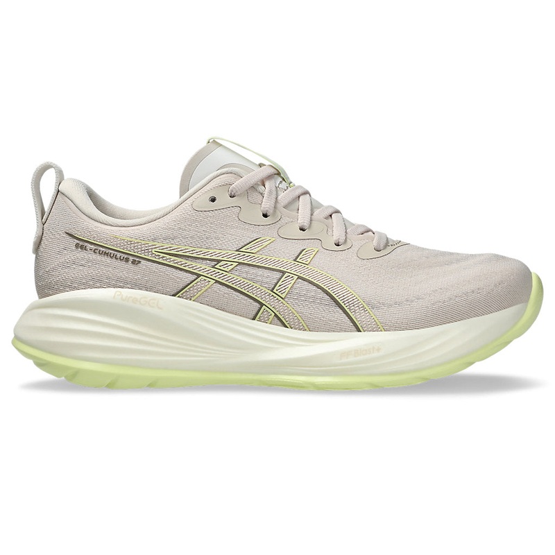 ASICS Women’s Gel-Cumulus 27 Mineral Beige/Huddle Yellow-250 6