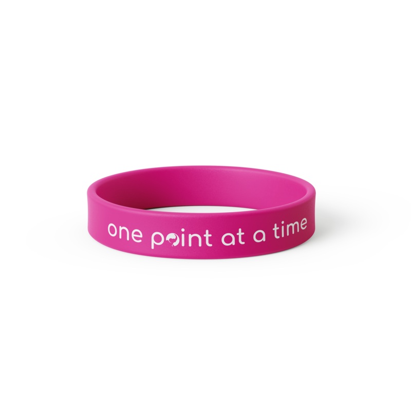 BTD One Point at a Time Silicone Wristband – Pink