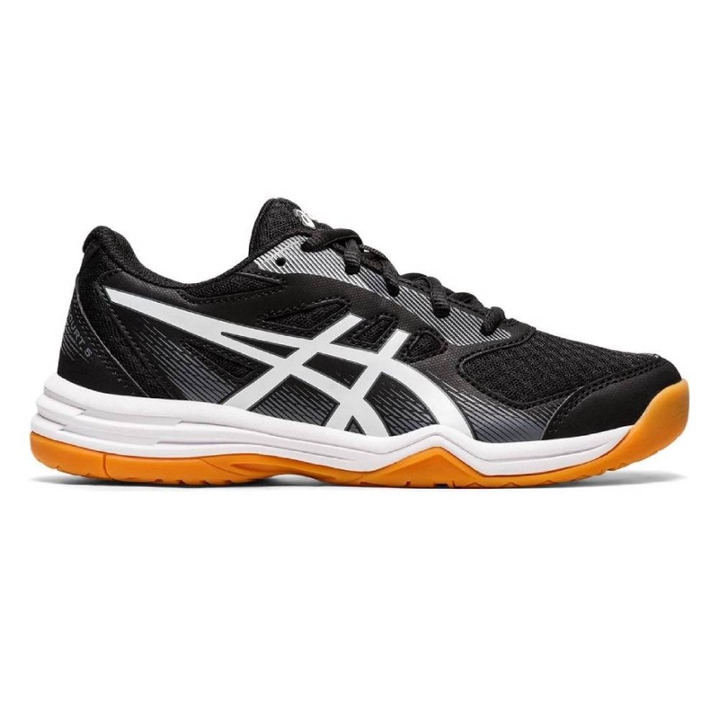 Asics Upcourt 5 GS Junior Indoor Court Shoe (Black/White)