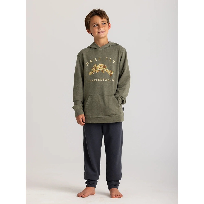 Freefly Youth Vintage Camo Redfish Hoodie