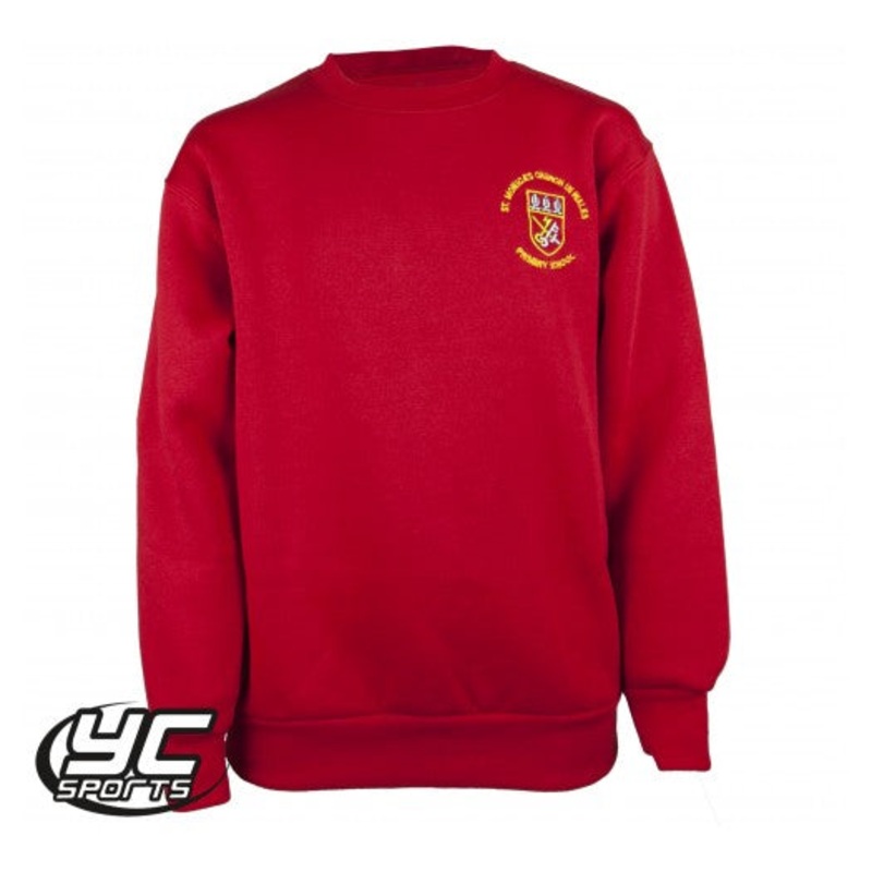 St Monicas Primary School Sweatshirt 2/3 RED