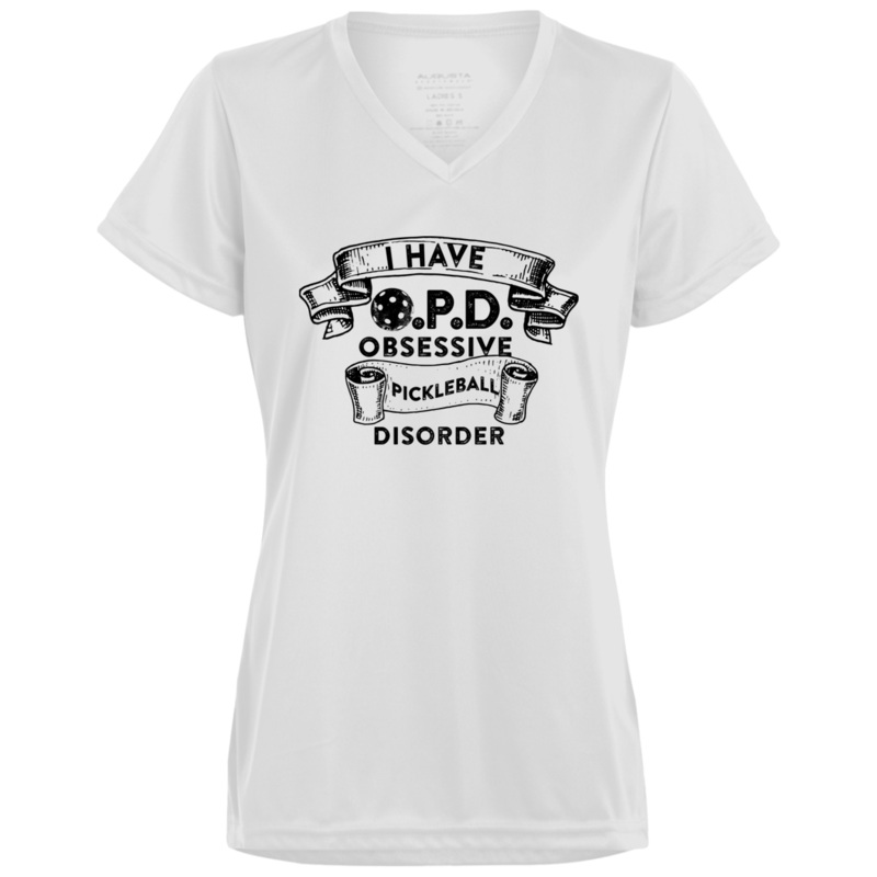 Women’s V-Neck Dry Fit – O.P.D. (black print)