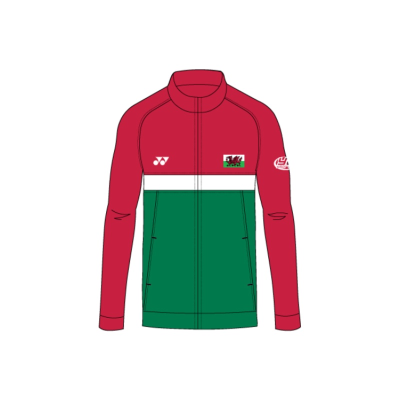 Badminton Wales Tracktop Unisex XS GREEN/RED