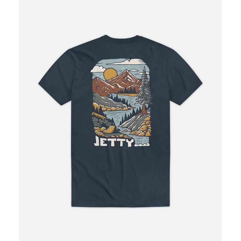 Jetty Mens Rove Tee Copy Blue Small