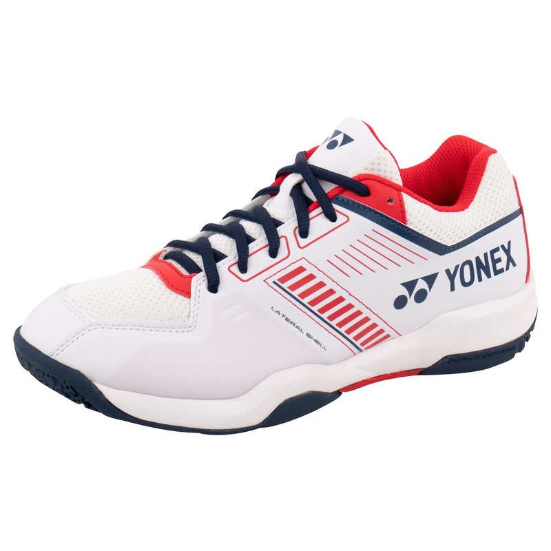 Yonex Power Cushion Strider Flow Wide SHBSF1WEX Badminton Shoes Mens (White/Red) UK 7 WHITE/RED