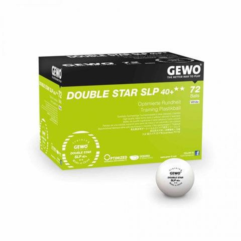 GEWO Double Star SLP 40+ – Table Tennis Training Ball 72 Pack