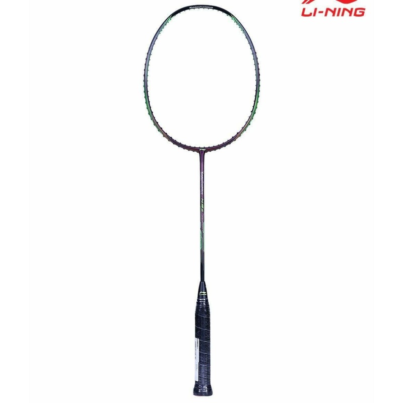 LI-NING TurboCharging N9 II Badminton Racket – Unleash Power and Precision Purple/Green